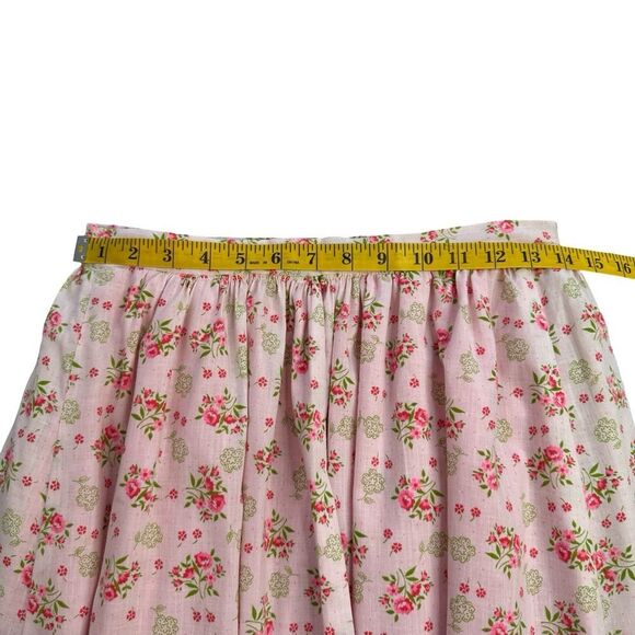 Handmade Pink Roses & Cream Colonial 1700’s Style Shirt & Skirt Set Size Small - Picture 7 of 16